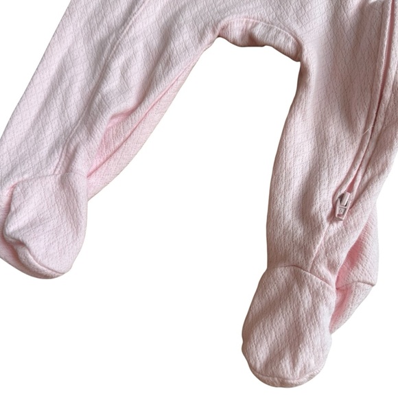 Bundle 6M Baby Girl Pajama Sleeper 2PC Set Pink Cotton Fleece Butterfly - Picture 5 of 9